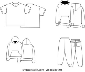 Streetwear Vector  Pack Streetwear Template Pack Bundle Fashion Illustrator Vector Tech Pack Procreate Mockup Template Design