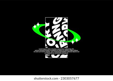 streetwear vector template suitable for printing