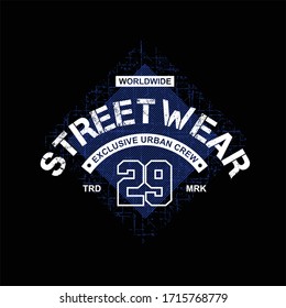 streetwear worldwide exlusive urban crew vintage vector