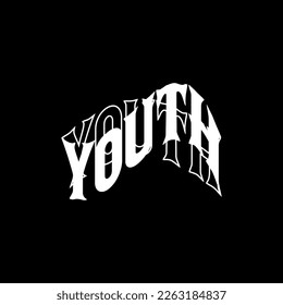 streetwear youth vector typography for t-shirt. perfect for simple style