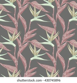 Strelitzia Seamless Pattern