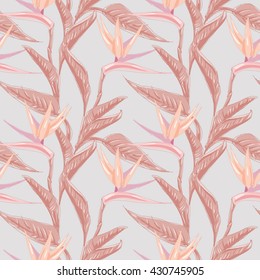 Strelitzia Seamless Pattern