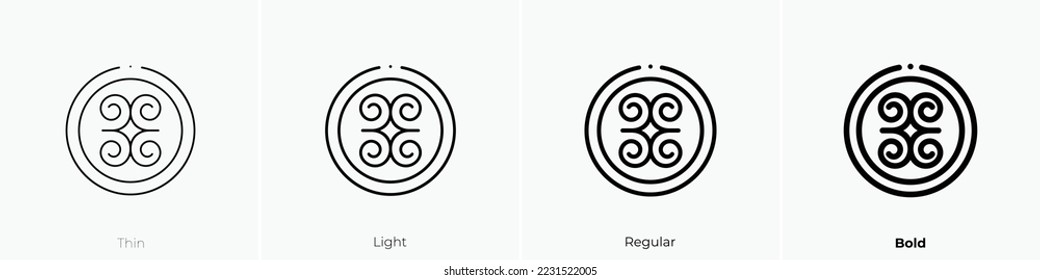 icono recto. Diseño delgado, ligero y audaz aislado en un fondo blanco