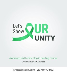 Strength in Art. Vector Background Liver Cancer