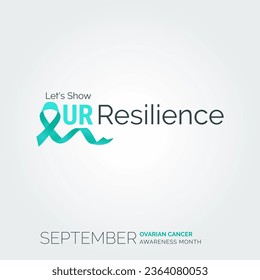 Strength in Art. Vector Background Ovarian Cancer