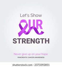 Strength in Art. Vector Background Pancreatic Cancer