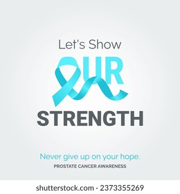 Strength in Art. Vector Background Prostate Cancer