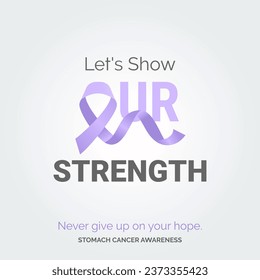 Strength in Art. Vector Background Stomach Cancer
