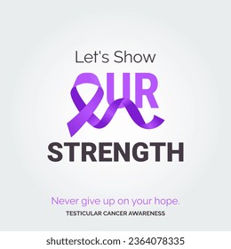 Strength in Art. Vector Background Testicular Cancer