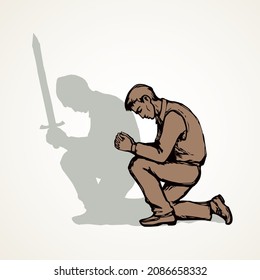 Vektorbild des Betenden