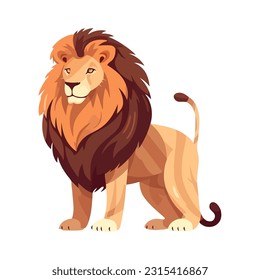 strength big lion feline icon isolated