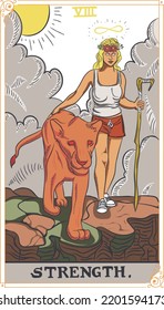 The Strength card represents strength, determination, and power