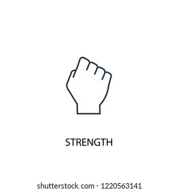Strength concept line icon. Simple element illustration. Strength concept outline symbol design. Can be used for web and mobile UI/UX