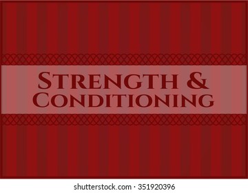 Strength and Conditioning card or banner