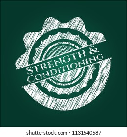 Strength and Conditioning chalkboard emblem