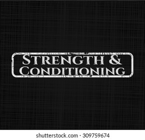 Strength and Conditioning chalkboard emblem