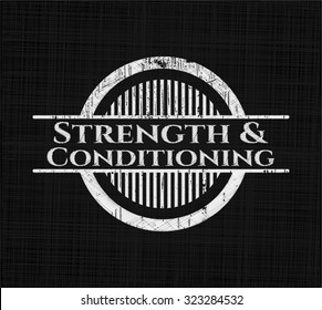 Strength and Conditioning chalkboard emblem