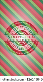 Strength and Conditioning christmas style badge..