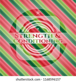Strength and Conditioning christmas style emblem.