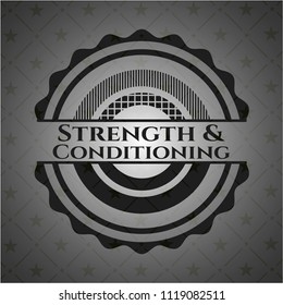 Strength and Conditioning dark emblem. Retro