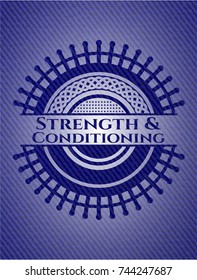 Strength and Conditioning emblem with jean high quality background