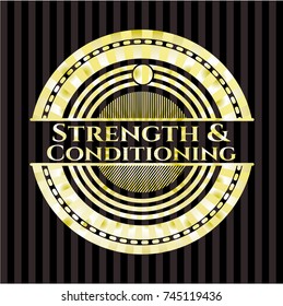 Strength and Conditioning gold badge or emblem