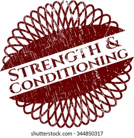 Strength and Conditioning grunge stamp