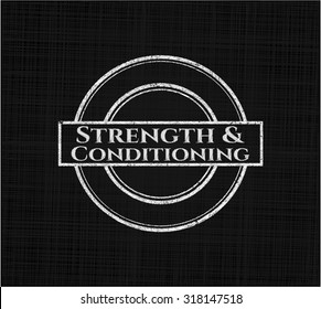 Strength and Conditioning on chalkboard