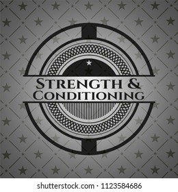 Strength and Conditioning realistic black emblem
