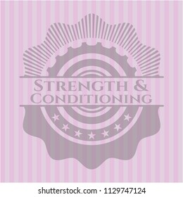Strength and Conditioning realistic pink emblem