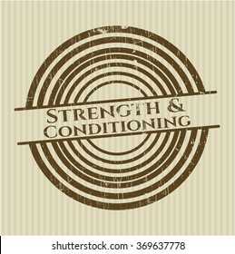 Strength and Conditioning with rubber seal texture