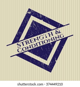 Strength and Conditioning rubber stamp