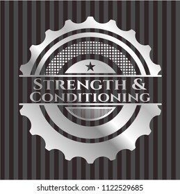Strength and Conditioning silver shiny emblem