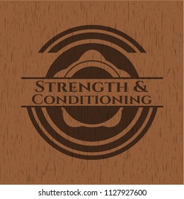 Strength and Conditioning wood emblem. Vintage.