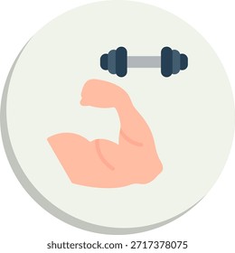 Icono de estilo de círculo plano de fuerza