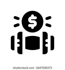 strength glyph icon. Strong and solid vector icon for websites, mobile interfaces, presentations, and visual branding. High quality and easy to edit.