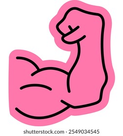 Strength icon and Power symbol