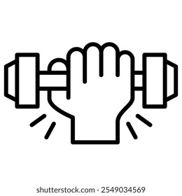 Strength icon and Power symbol