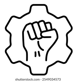 Strength icon and Power symbol