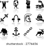  Strength Icon Set Series Design Elements A conceptual icon set relating to strength.