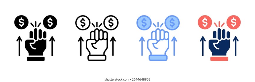 Strength icon sheet multiple style collection