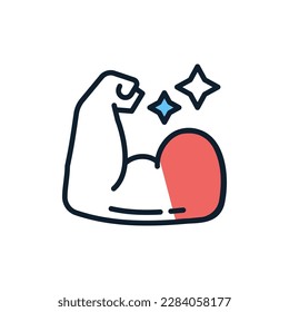 Strength icon in vector. Illustration