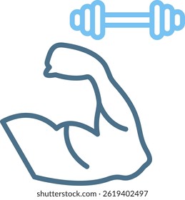 Strength Line Two Colour Icon