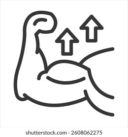 Strength Outline Icon Vector Illustration