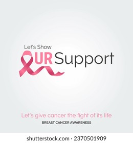 Strength in Pink Art: Breast Cancer Awareness Design