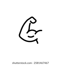 Strength and power arm flex icon Vector