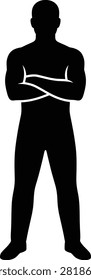 Strength power confidence determination protection assertive strong man.