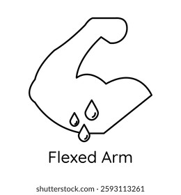 Strength and Power – Flexed Arm Representing Physical Fitness and Muscle Growth