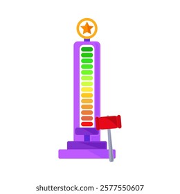 strength tester game machine isolated icon