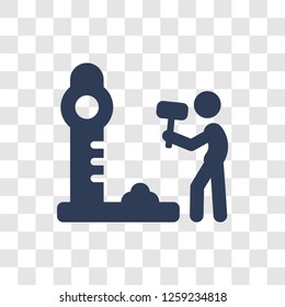 Strength tester icon. Trendy Strength tester logo concept on transparent background from Circus collection